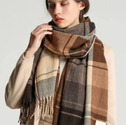 Byron Becquer plaid scarf