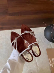 Sandalias abiertas contraste tipo Antonieta