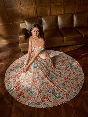 Vestido largo de noche Elizabeth Bennet con hombros descubiertos