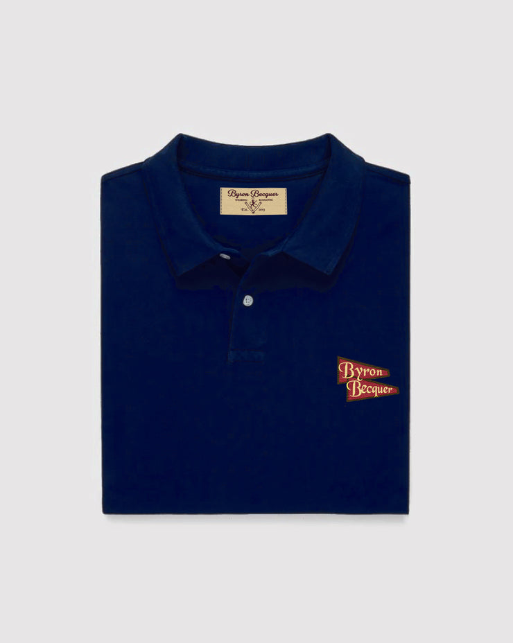 Polo naútico bandera azul navy