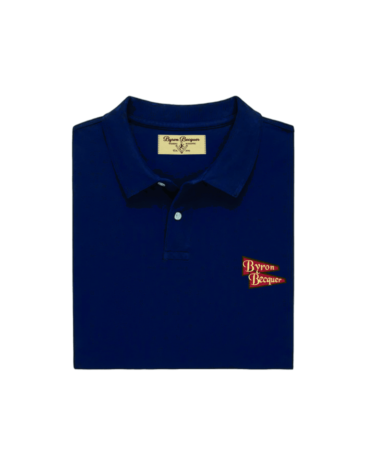 Nautical flags blue polo