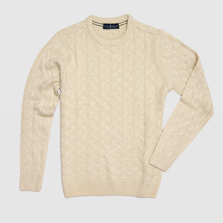 Jersey nudos Ivory white