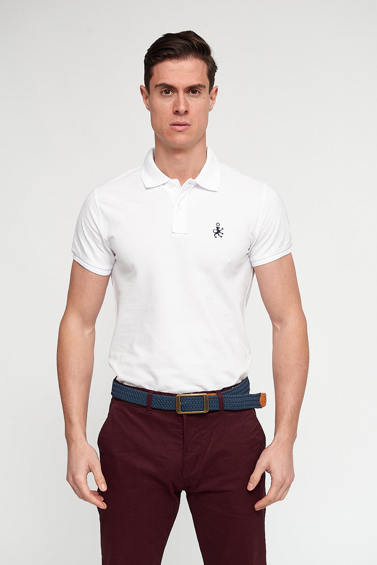 Polo "letters" blanco